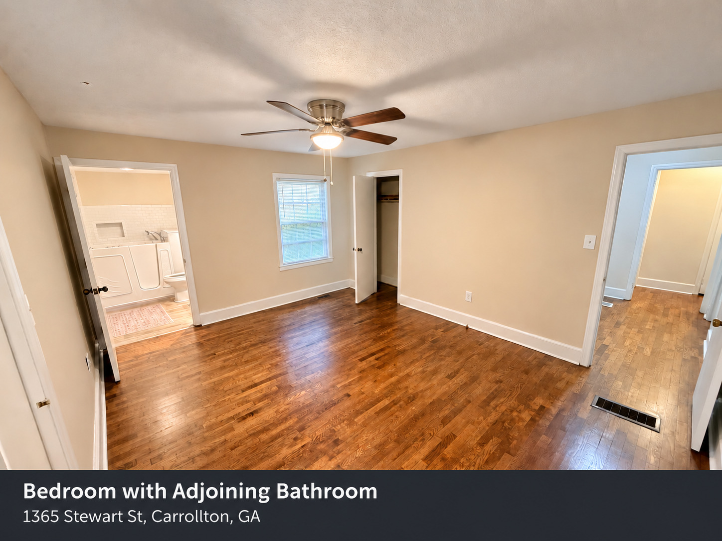 Bedroom with adjoining bathroom — 1365 Stewart St