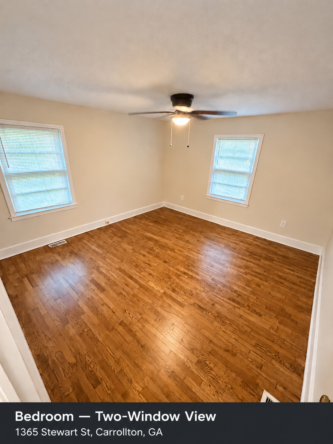 Bedroom — two-window view — 1365 Stewart St
